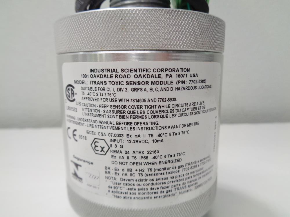Industrial Scientific iTrans Toxic Gas Sensor Module 7702-5286